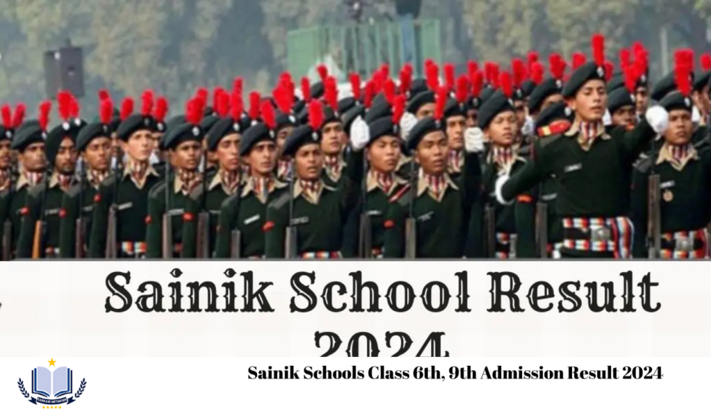 Sainik Schools Class 6th, 9th Admission Result 2024