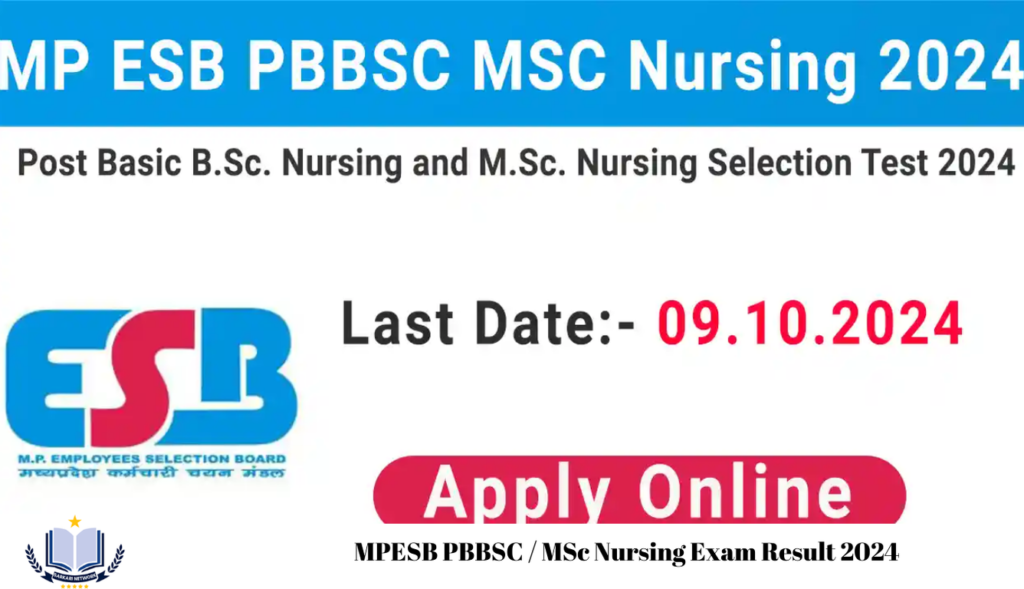 MPESB PBBSC / MSc Nursing Exam Result 2024