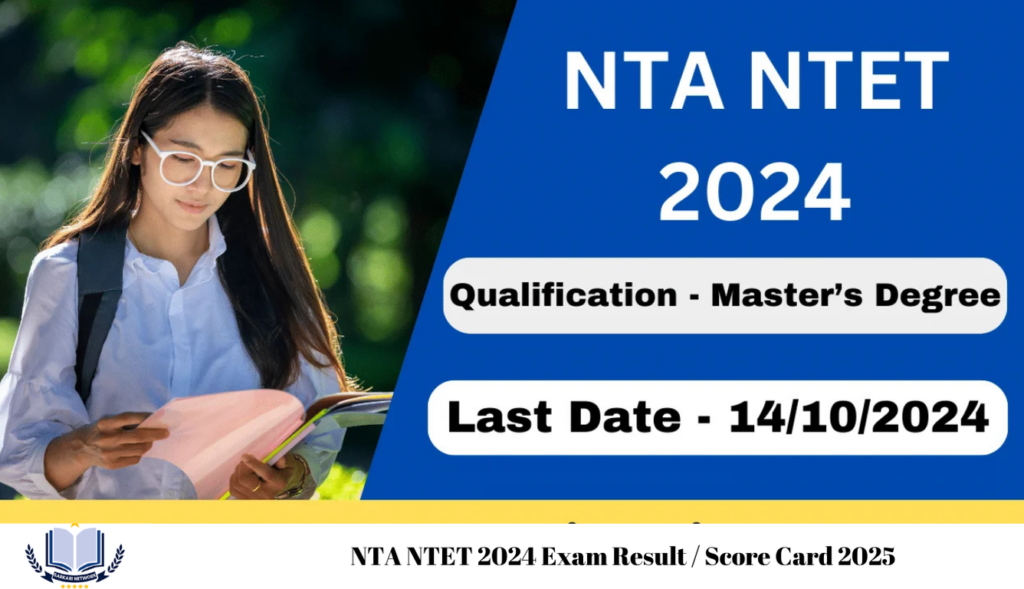 NTA NTET 2024 Exam Result / Score Card