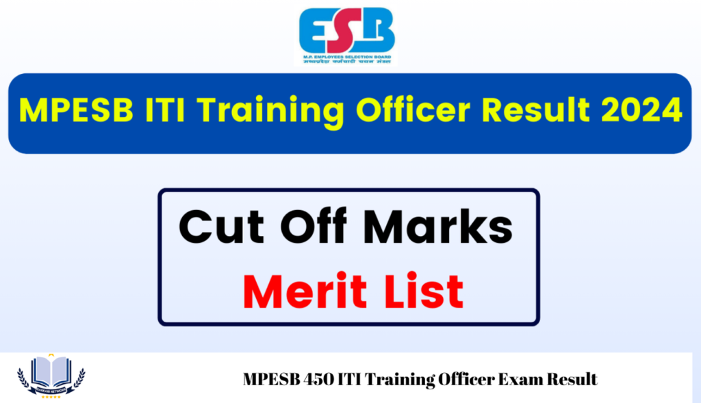 MPESB 450 ITI Training Officer Exam Result 2024