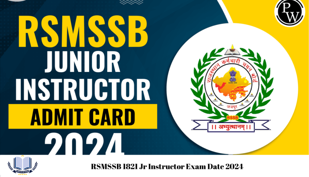 RSMSSB 1821 Jr Instructor Exam Date 2024