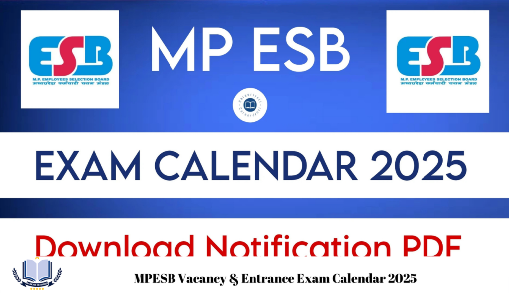 MPESB Vacancy & Entrance Exam Calendar 2025