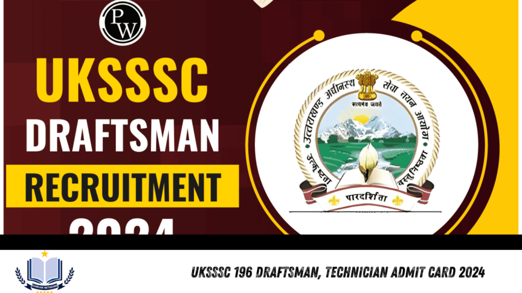 UKSSSC 196 Draftsman, Technician Admit Card 2024