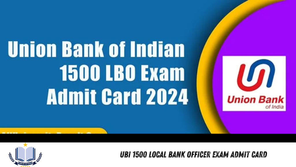 UBI 1500 Local Bank Officer Exam Admit Card