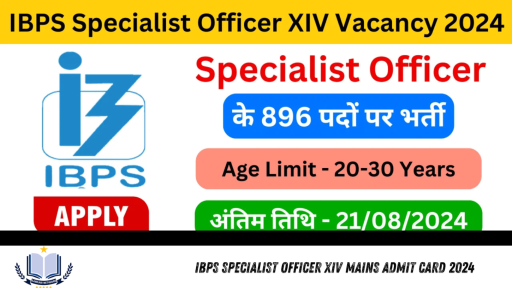 IBPS Specialist Officer XIV Mains Admit Card 2024