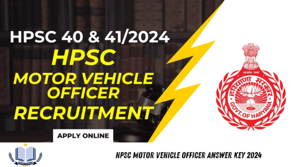 HPSC Motor Vehicle Officer Answer Key 2024