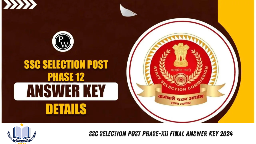 SSC Selection Post Phase-XII Final Answer Key 2024