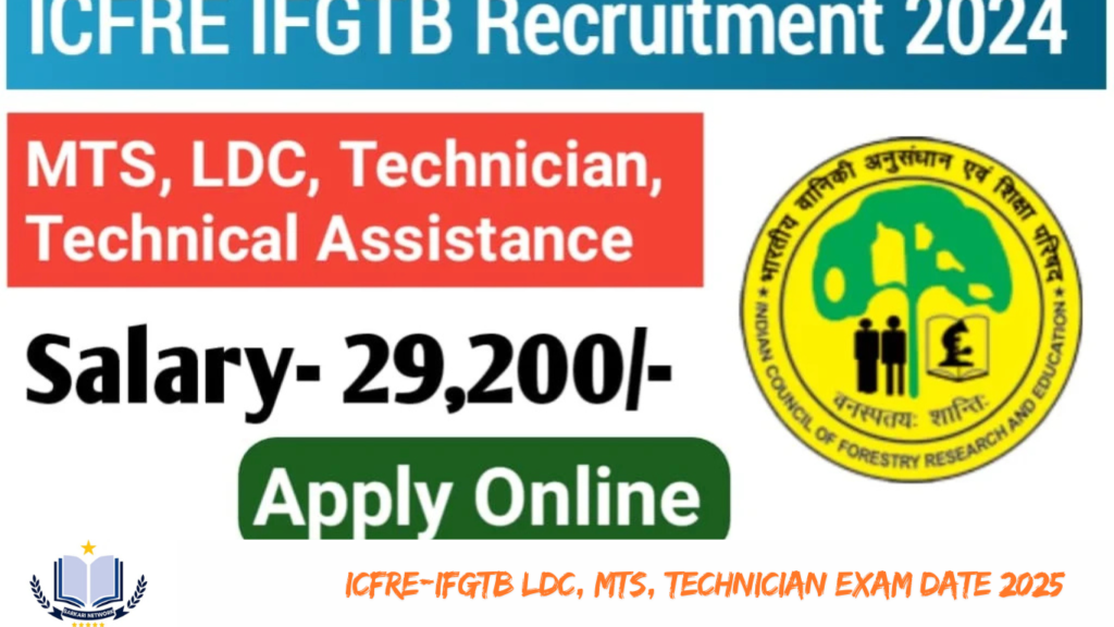 ICFRE-IFGTB LDC, MTS, Technician Exam Date 2025