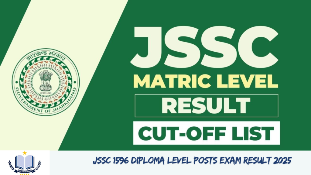 JSSC 1596 Diploma Level Posts Exam Result 2025