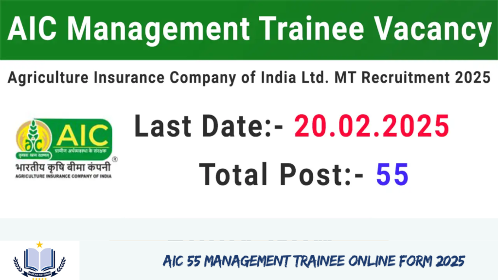 AIC 55 Management Trainee Online Form 2025