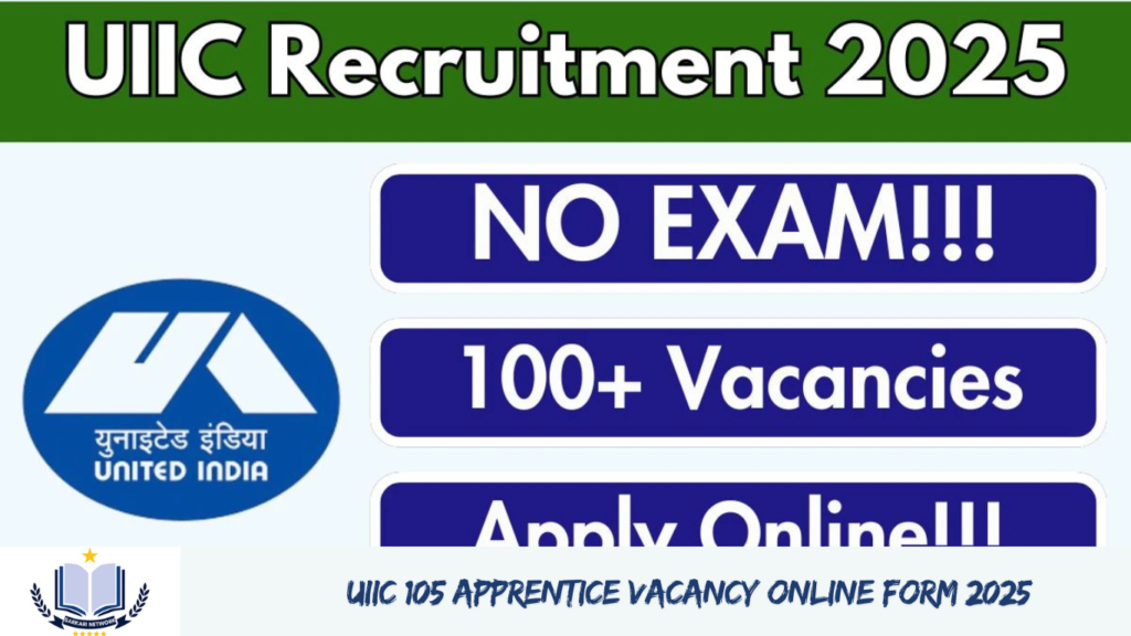 UIIC 105 Apprentice Vacancy Online Form 2025