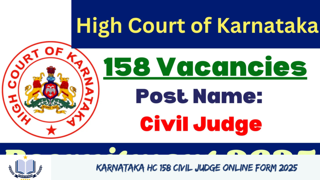 Karnataka HC 158 Civil Judge Online Form 2025