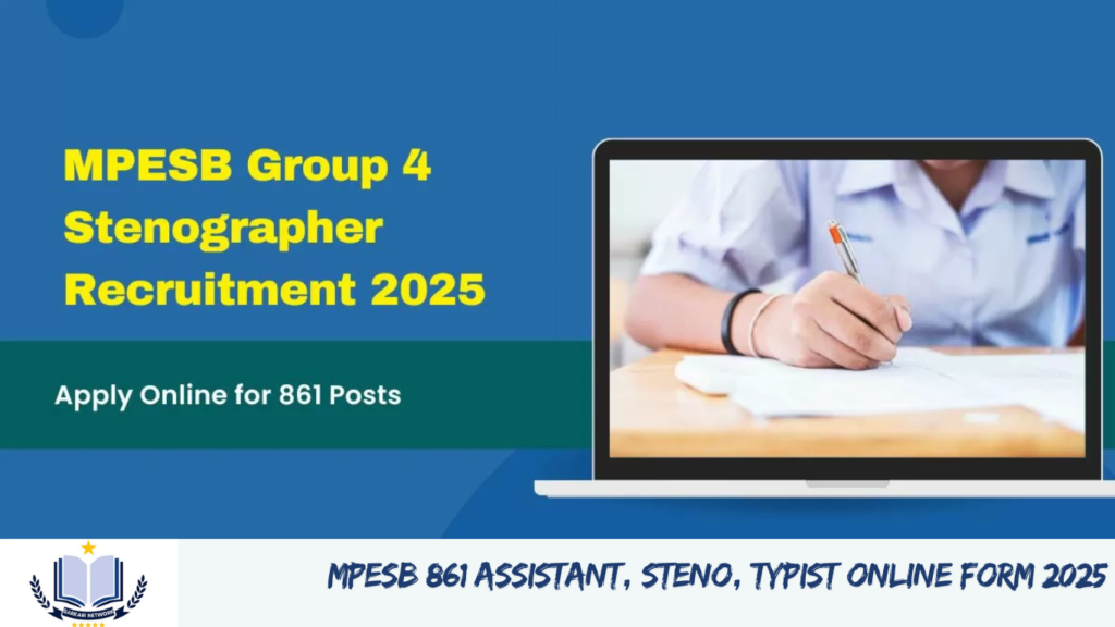 MPESB 861 Assistant, Steno, Typist Online Form 2025