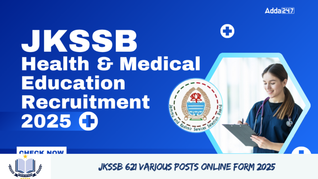 JKSSB 621 Various Posts Online Form 2025
