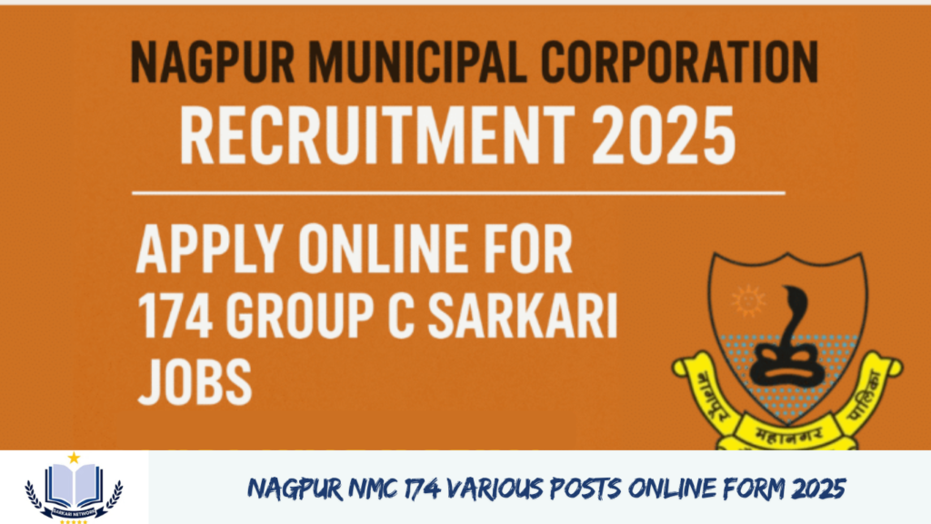 Nagpur NMC 174 Various Posts Online Form 2025