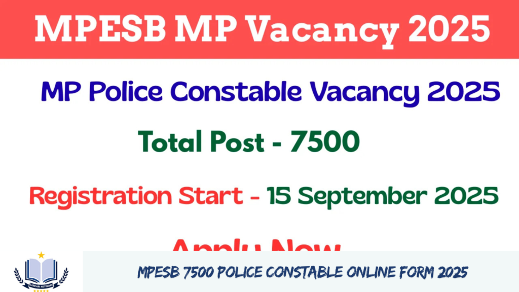 MPESB 7500 Police Constable Online Form 2025