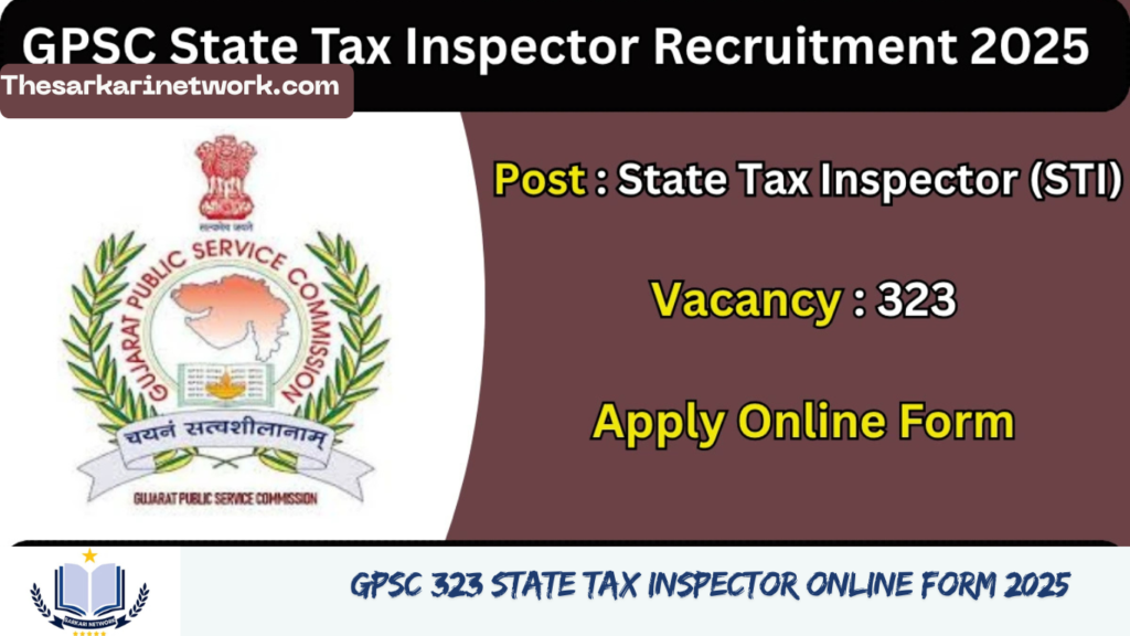 GPSC 323 State Tax Inspector Online Form 2025