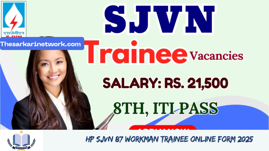 HP SJVN 87 Workman Trainee Online Form 2025