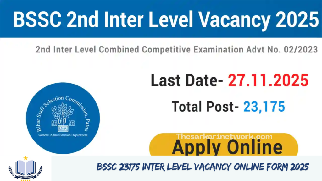 BSSC 23175 Inter Level Vacancy Online Form 2025