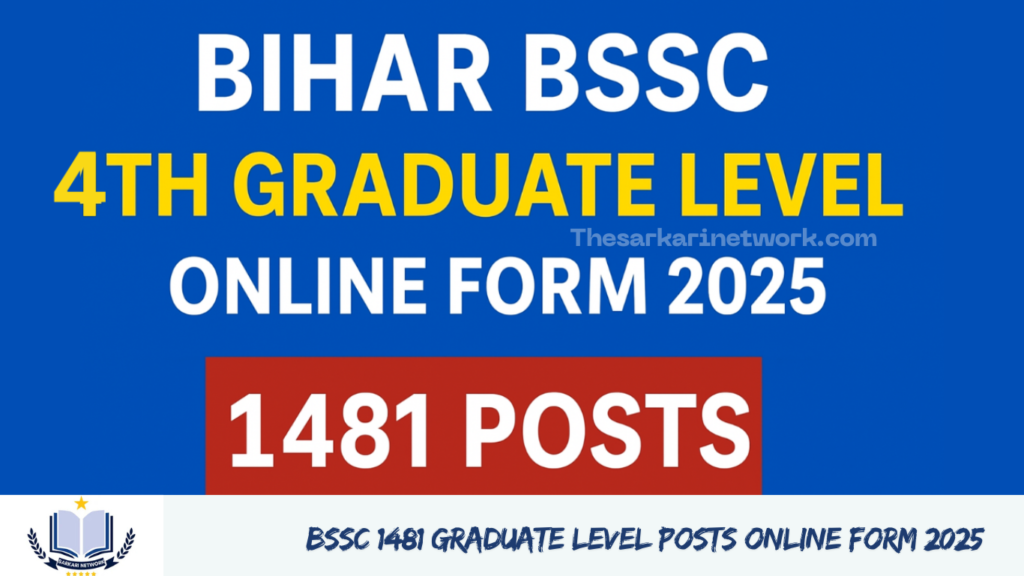 BSSC 1481 Graduate Level Posts Online Form 2025
